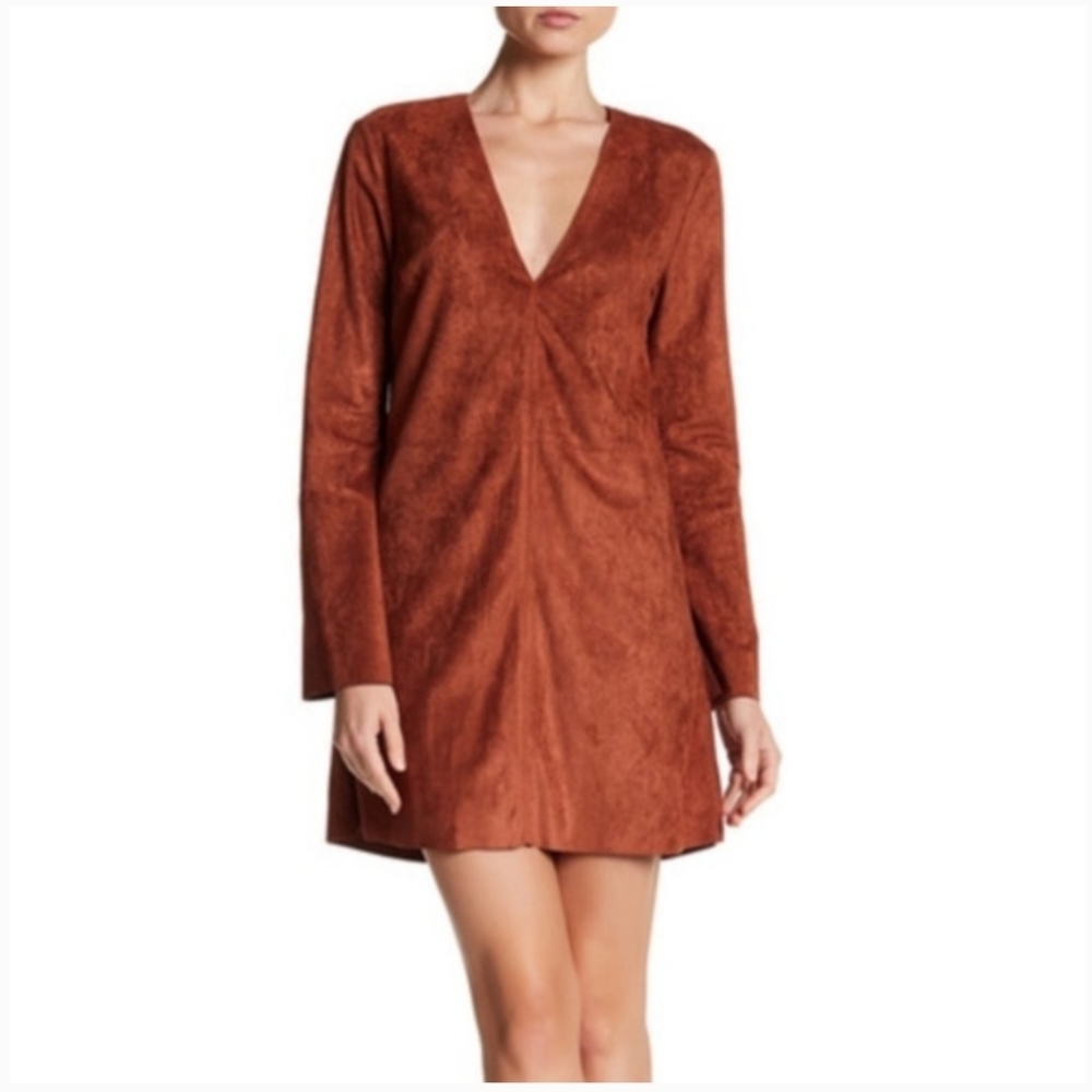 ASTR the Label Faux Suede Mini Shift Dress